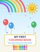 My First Coloring Book: Big & Easy Pictures for Little Hands | Cute Animals, Food & Vehicles for Toddlers Ages 2-5