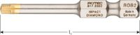 Rotec IMPACT schroefbit, SQD1, 50mm (carré, Robertson) (2 pièces)