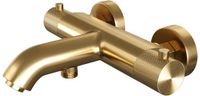 Brauer Gold Carving Opbouw Baddouche Thermostaatkraan Goud Geborsteld PVD