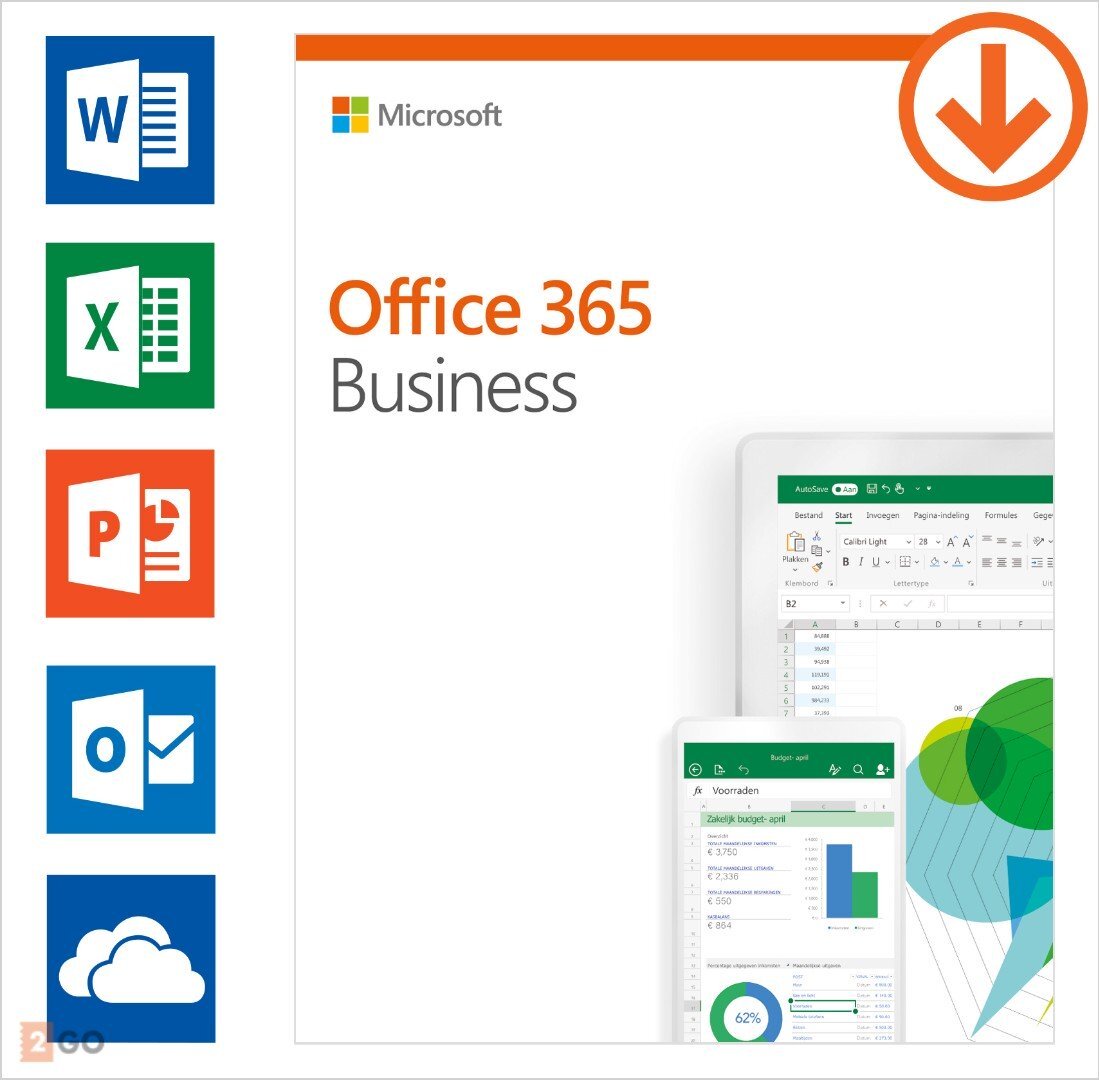 Microsoft Office 365 Business - jaarabonnement - 1Gebruiker - 15Apparaten