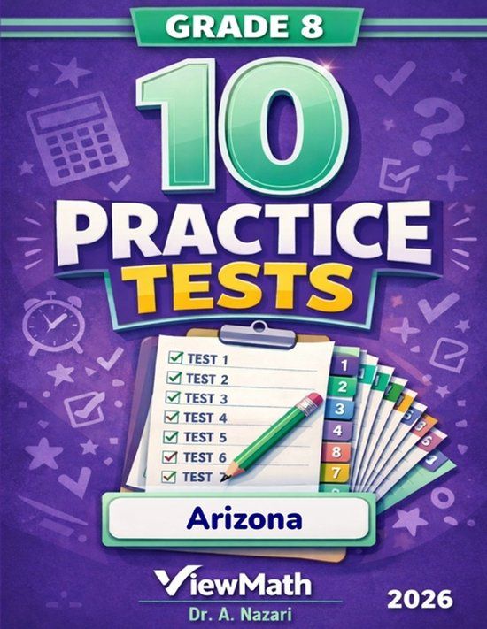 10 Libri GmbH 10 Arizona AASA Grade 8 Math Practice Tests
