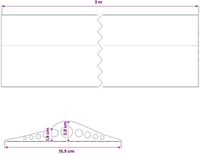 vidaXL Drempelprofiel voor garagedeur 155 x 28 mm 3 m EPDM-rubber