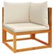 VidaXL Tuinbank Crème 650 mm x 650 mm x 650 mm