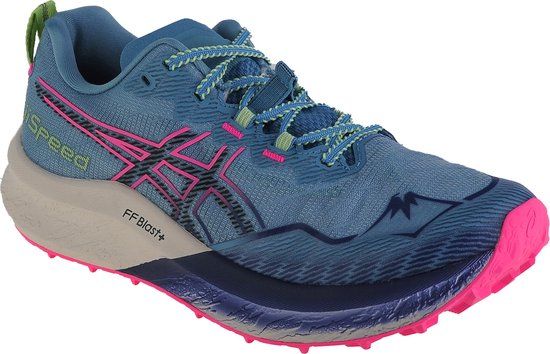 Asics Fujispeed 2 Trailrunningschoenen Dames - Gris Blue / Black - Maat 40