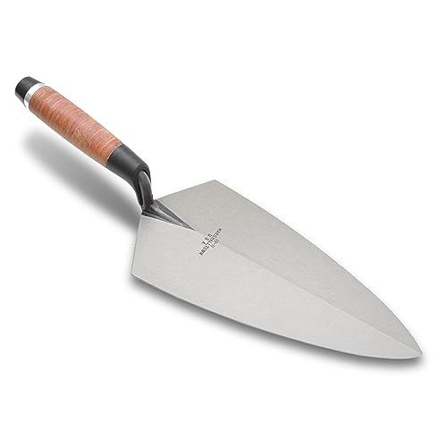 Marshalltown 19L12 12" Philadelphia Brick Trowel - Leather Handle