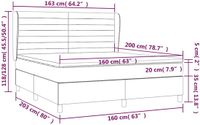 vidaXL Boxspring met matras, stof, blauw, 160x200 cm