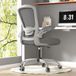 Fauteuil de bureau ergonomique - Support lombaire réglable - Accoudoirs rabattables - Fonction d'inclinaison à 135°