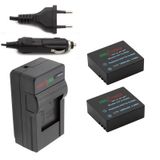 ChiliPower 2x SJ4000 batteries 1050mAh pour Qumox et SJCAM incluant chargeur et chargeur de voiture