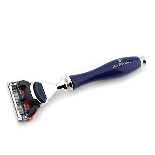 Jag Shaving Scheerscheermes voor mannen in blauw handvat