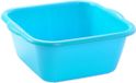 Plasticforte teiltje/afwasbak - vierkant - kunststof - 10 liter - 36 x 34 x 15 cm - Blauw