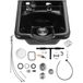 VEVOR Lavabo mobile, Lavabo de coiffure, ABS-plastique, Dimensions 47 x 4,6 x 25 cm, Lavabo à dosseret noir, Largement utilisé dans les salons de beauté ou les salles de bain, à la maison ou dans la salle de bain