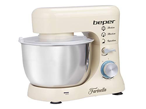 Beper BP.200 Planetaria-kneedmachine - 1000 W - 4,5 l - Crème