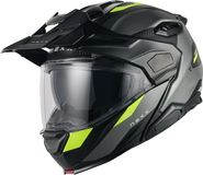 Nexx X.Lifecountry Terra Carbon Mat Grijs Neon Geel Systeemhelm