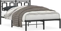 vidaXL Bedframe Metaal met Hoofdbord Zwart 120x190 cm