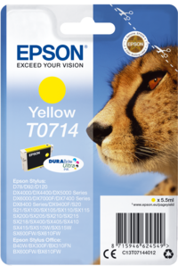 Epson Singlepack Yellow T0714 DURABrite Ultra Ink single pack / geel