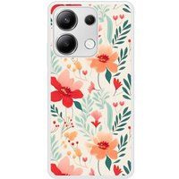 Xiaomi Redmi Note Flower wall Verstevigd hoesje met sublimatie bedrukking
