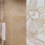 Ambiance Sticker Privacy Raamfolie - Orchidee Bloem 1 - Zelfklevende Raamfolie voor Ramen & Douchedeuren - 55x185cm
