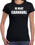 Bellatio Decorations Shoppartners Bv Ik haat carnaval verkleed t-shirt - zwart - voor dames - foute party feestkleding - kostuum - korte mouwen - Fun XL