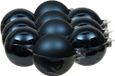 Othmar Decorations Bv 12x stuks kerstversiering kerstballen donkerblauw van glas - 10 cm - mat/glans - Kerstboomversiering
