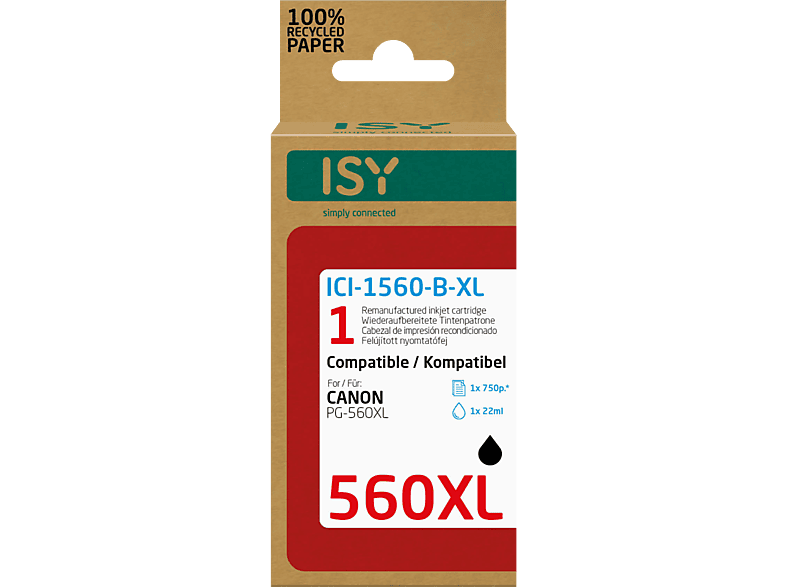 ISY Canon Pg 560xl Black
