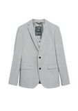 s.Oliver BLACK LABEL s.Oliver Heren Regular Fit Blazer Effen Grijs Polyester