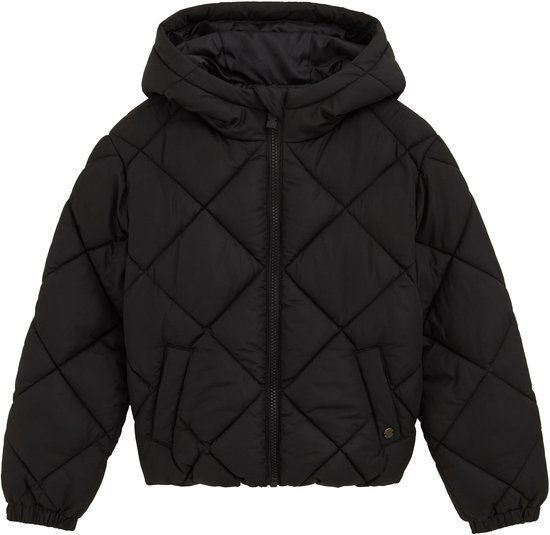WE Fashion Meisjes oversized gewatteerde jas met capuchon