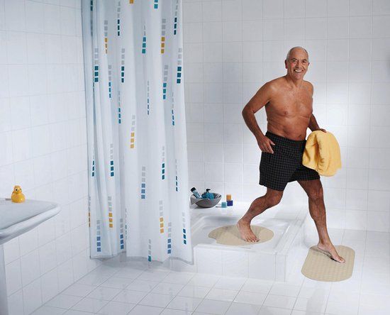 Ridder Tecnoplus Antislip Douchemat - Rond - 55 cm - Grijs