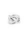 SINGULARU - Trinity Ring - Solid Ring - Messing Ring met Rhodium Plated Finish - Damessieraden - Gemaakt in Spanje - Verschillende afwerkingen en maten