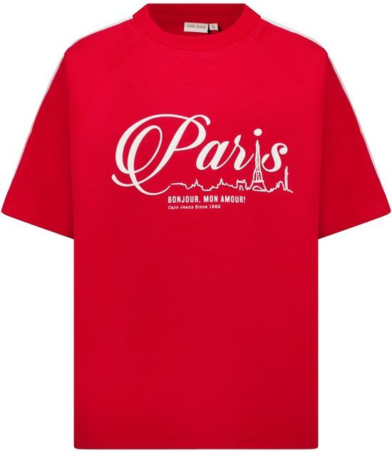 Cars Jeans T-shirt Jolie jr. Meisjes Maat 140 Katoen Ronde hals Korte mouw Burgundy
