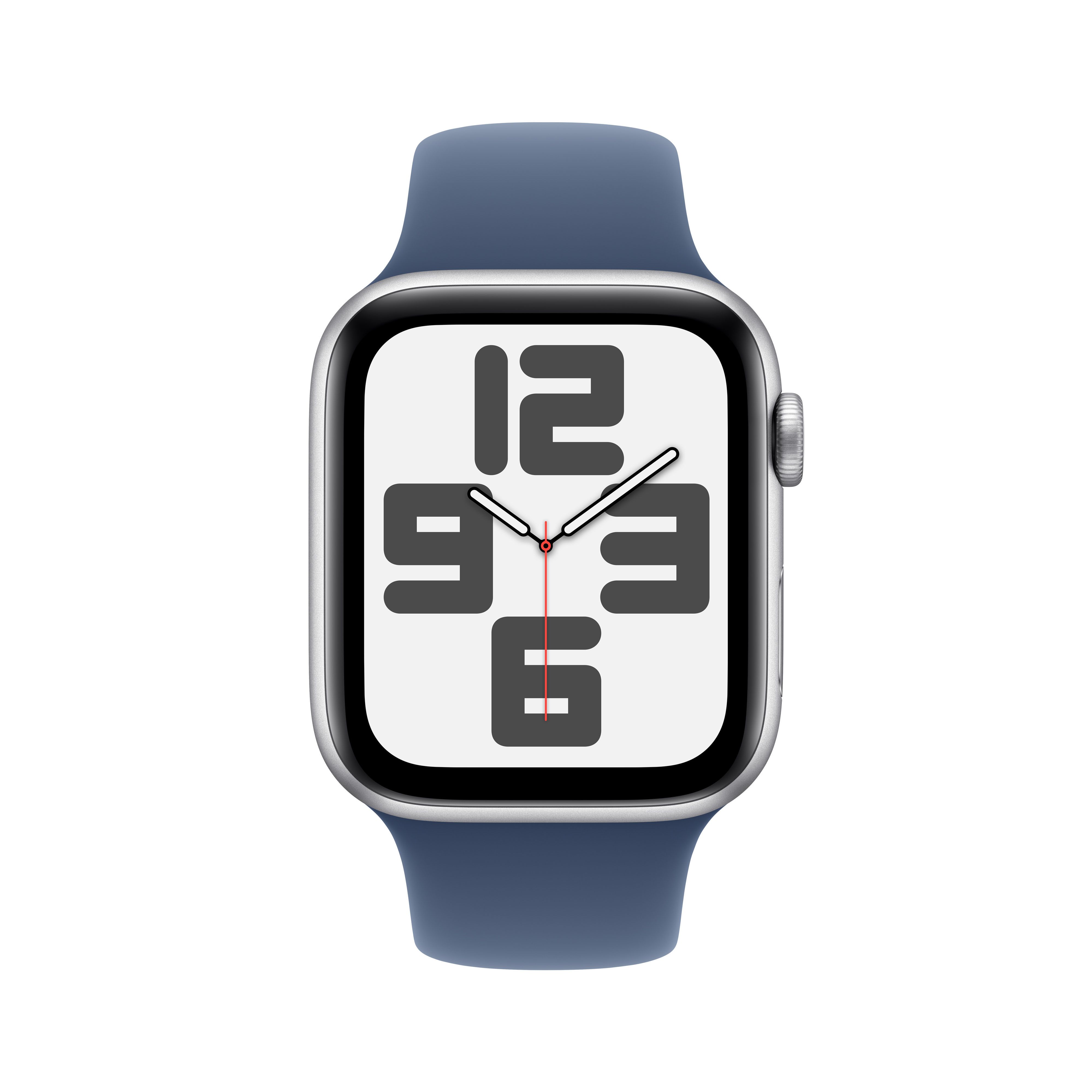 Apple Watch SE (2024) 44mm - Silver Aluminum Case with Blue Band - GPS