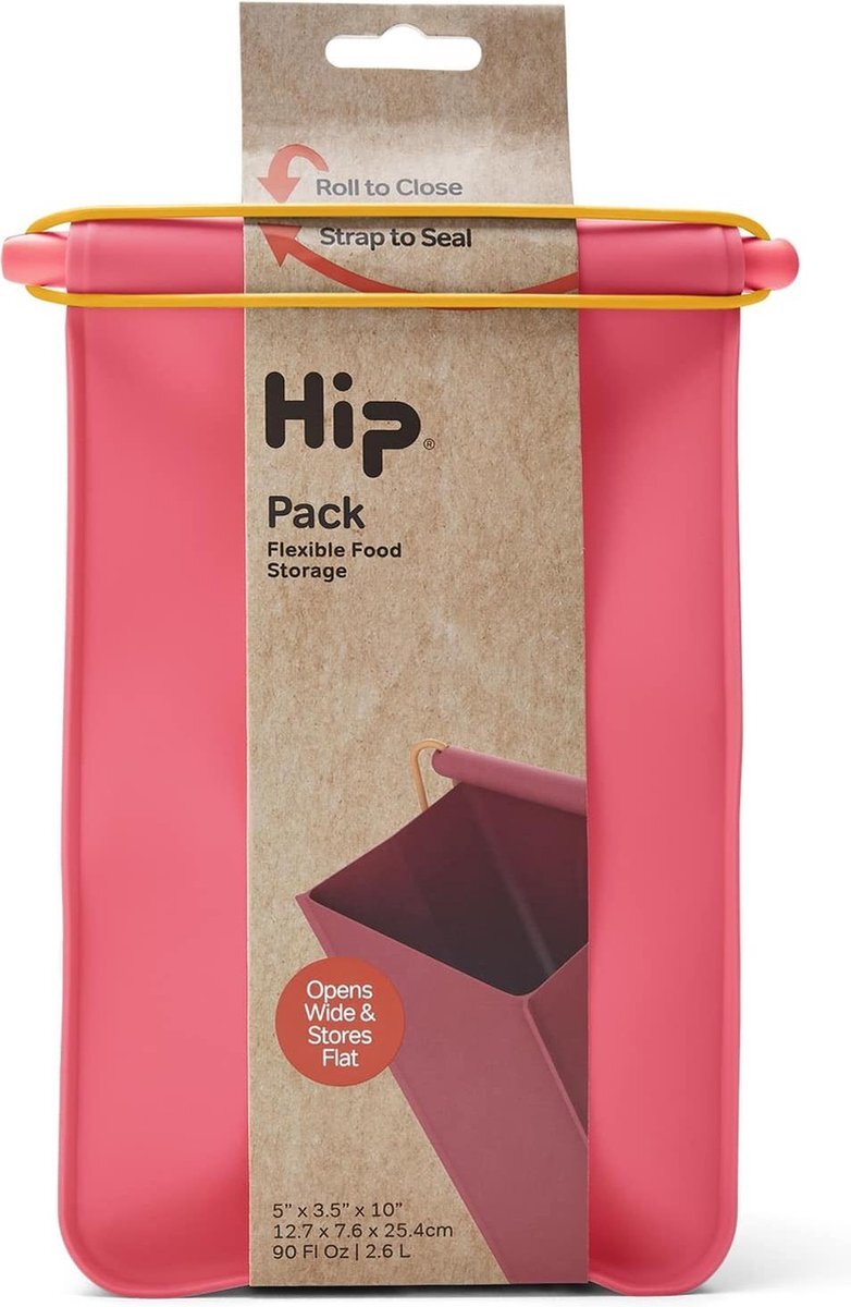 Hip Pack Medium - Herbruikbare Lunchzak - Siliconen/Polypropyleen - Roze