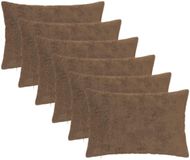 vidaXL - Kussensloop - 6 stuks - HEERLEN - Lichtbruin - 40 x 60 cm - Nep Konijnenbont