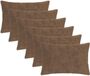 vidaXL - Kussensloop - 6 stuks - HEERLEN - Lichtbruin - 40 x 60 cm - Nep Konijnenbont