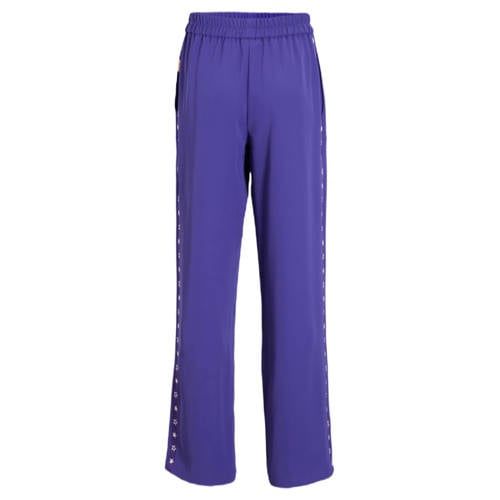 Orange Stars sportieve wide leg broek Celina paars