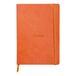 RHODIA Rhodiarama 117464C - Soepel Notitieboek Tangerine - A5 14,8 x 21 cm - Dot Stippen - 160 pagina's - Clairefontaine Ivoor Papier 90 g/m² - Leeslint, Elastieksluiting - Imitatieleer - Collectie Rhodiarama