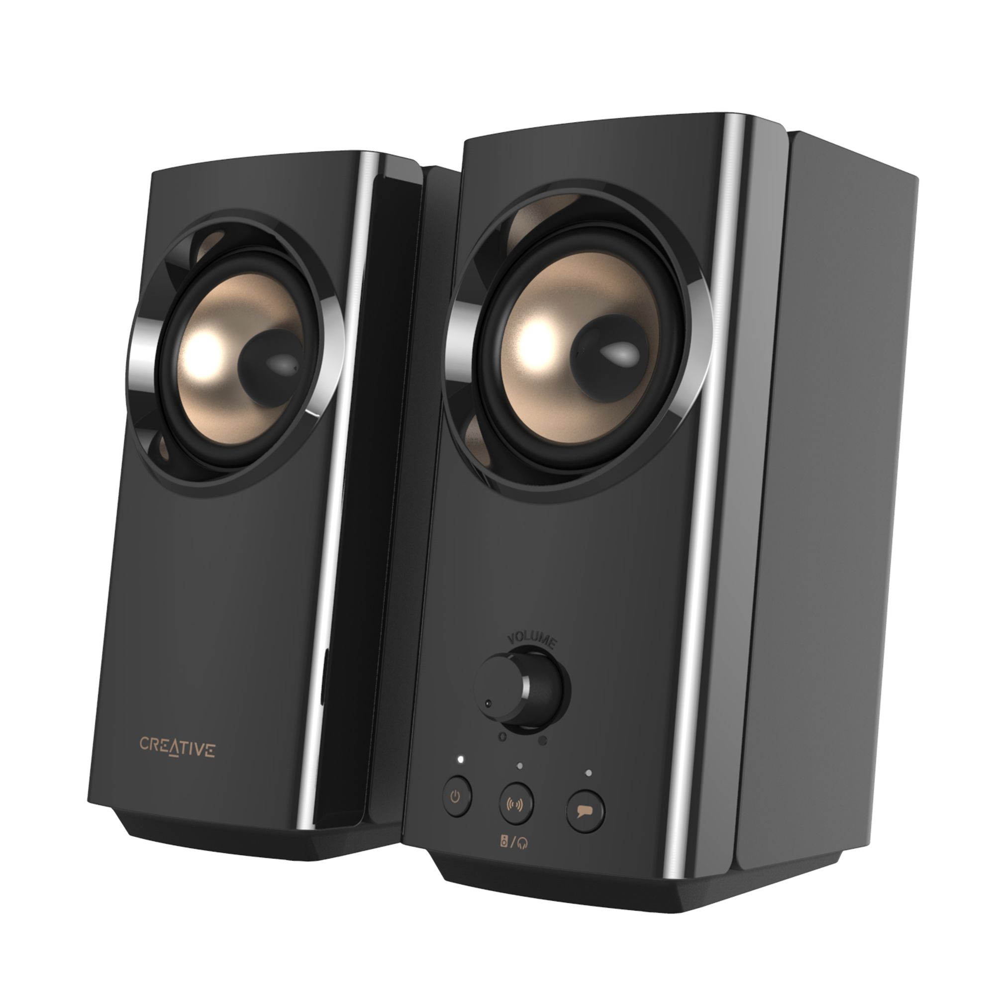Creative Labs Creative T60 2.0 Compact Hi-Fi Desktop Speakers - Black