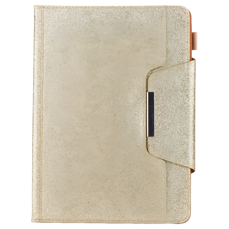 NONE Apple iPad 10.2 2021/20/19 Flip Cover Glitter Stand Gold
