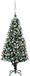 vidaXL Kunstkerstboom met verlichting, kerstballen en dennenappels - 180 cm