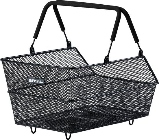Basil Cento MIK Rear Bike Basket - Steel - Black - 29L