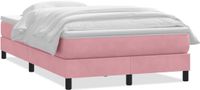 vidaXL Boxspringbed met matras, roze, 120x220 cm, fluweel