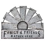 Fleecy day Metalen halve windmolen decor, rustieke boerderij muur kunst decor, metalen kunst muur decor voor woonkamer huis/slaapkamer/donker/keuken