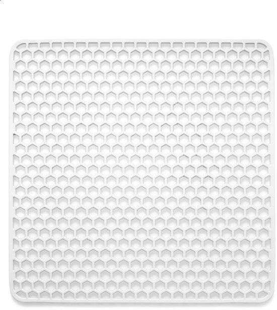 Bodo® - Gootsteenmat Siliconen Wit - 34,5 x 34,5 cm