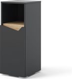 Vicco Marelle Midikast – 30 x 74.5 cm met deur en open vak Antraciet