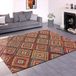 Paco Home Vloerkleed Woonkamer Laagpolig Patroon Berber Patroon Geometrisch Rhombus 80x150 cm