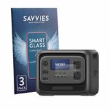 Savvies 3 Stuks Screenprotector - Geschikt voor Bluetti Elite 300 - Beschermfolie Glas Transparant