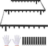 Vevor Gazonrand, 10-delige set, 1016x114,3 mm, Zwart