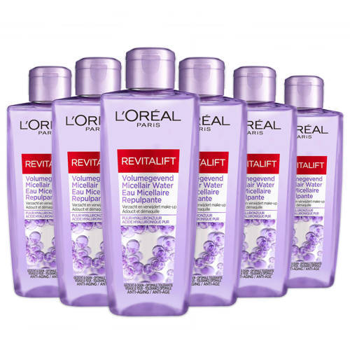 L'Oréal Revitalift volumegevend micellair water 200 ml - 6 stuks - voordeelverpakking