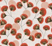 A.S. Création Nordic Feeling Waterlelie Behang Abstract Bladmotief Meerkleurig Rood Vliesbehang 10,05 m x 0,53 m