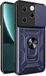 Techsuit Hoesje geschikt voor Infinix Hot 40 Pro - Camshield Back Cover - Blauw