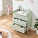 [en.casa] Luiercommode Sarievn met verschoonunit 100x80x53 cm mintgroen
